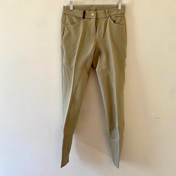 EQUO tan burgundy riding pants equestrian performance pants never worn - Picture 2 of 6